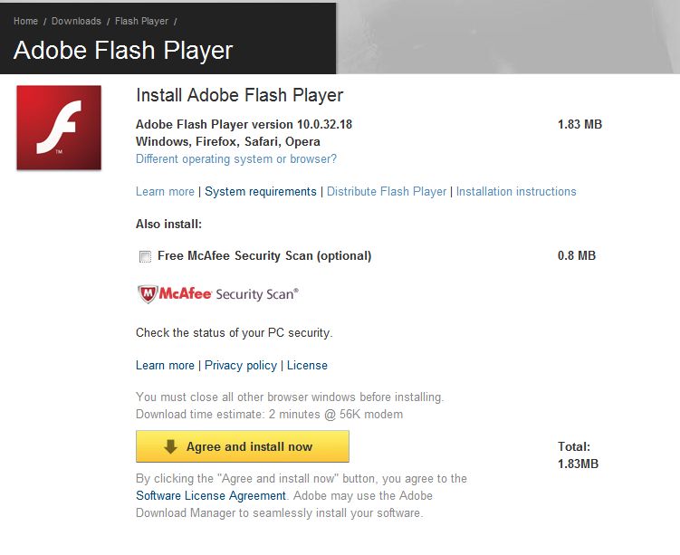 adobe flash player for mac softpedia